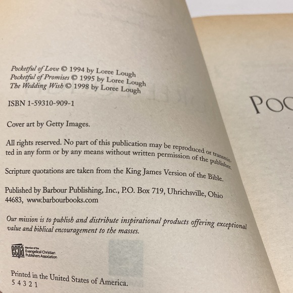 Loree Lough
Maryland: Pocketful of Love/Pocketful of Promises/The Wedding Wish - Picture 4 of 4